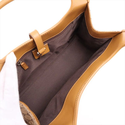 Gucci GG Canvas Jackie 002 1068 Leather Handbag Tote Beige Ladies Mmm De54-8