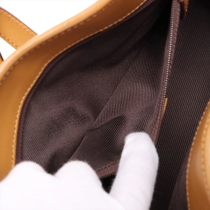 Gucci GG Canvas Jackie 002 1068 Leather Handbag Tote Beige Ladies Mmm De54-8