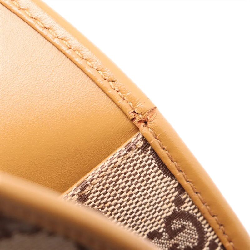 Gucci GG Canvas Jackie 002 1068 Leather Handbag Tote Beige Ladies Mmm De54-8