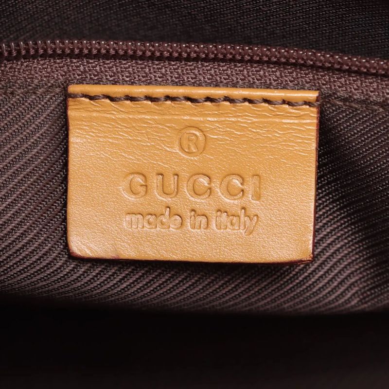 Gucci GG Canvas Jackie 002 1068 Leather Handbag Tote Beige Ladies Mmm De54-8