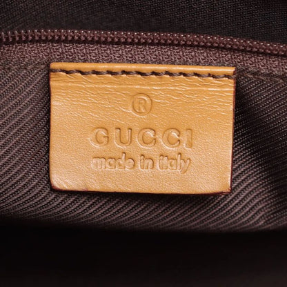 Gucci GG Canvas Jackie 002 1068 Leather Handbag Tote Beige Ladies Mmm De54-8