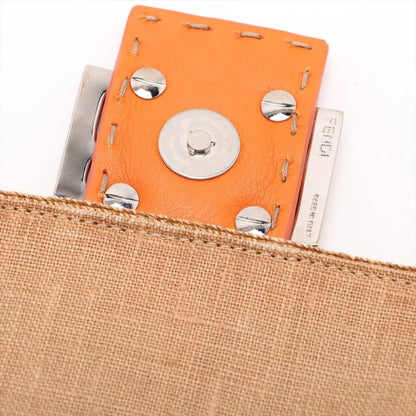 Fendi Selleria Raffia Leather Mamma Bucket Ff Hardware One Shoulder Bag