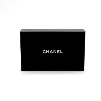 Chanel Card Case Card Holder Pass Case Lambskin Beige Gold Coco Mark Charm