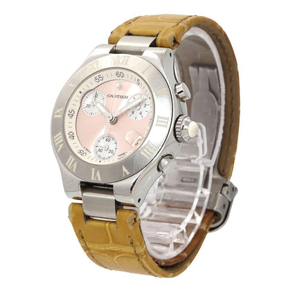 Cartier Must 21 Chronoscaph SM Chronograph Ladies Watch Date Quartz