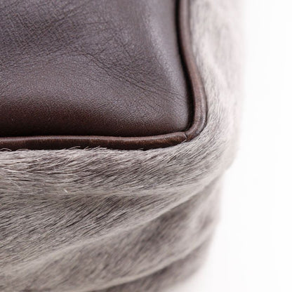 Bottega Veneta Bottega Veneta Haraco X Calf Gray Brown Unisex Shoulder Bag