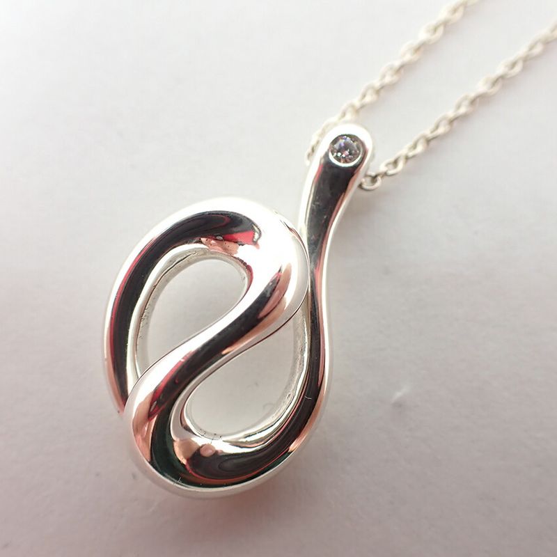 Tiffany & Co. Tiffany & Co 925 Open Wave Pendant Necklace J116-2