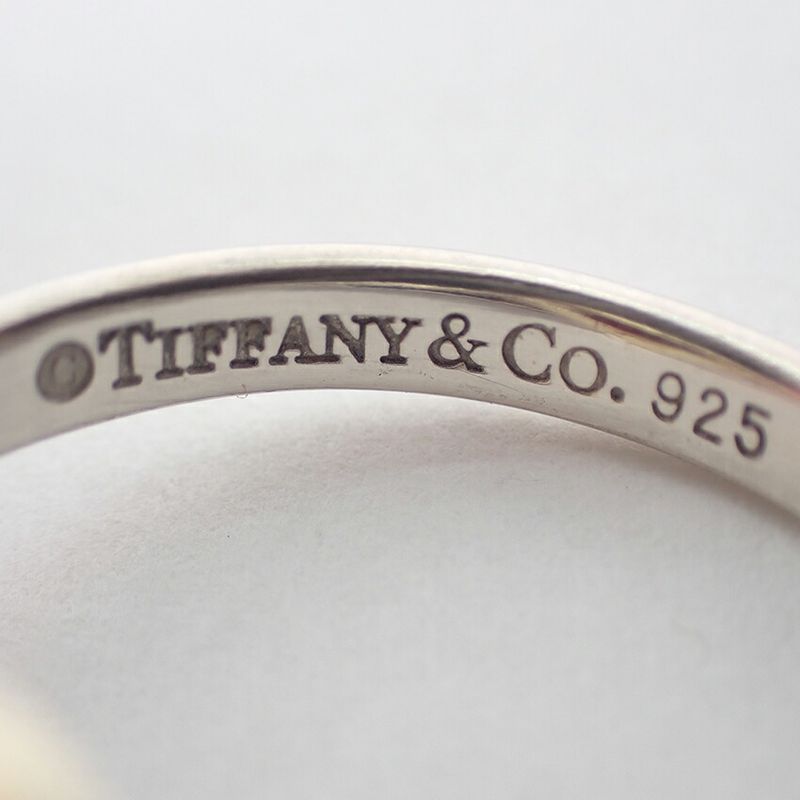 Tiffany & Co 925 750 Open Heart Ring No 9 J116-7