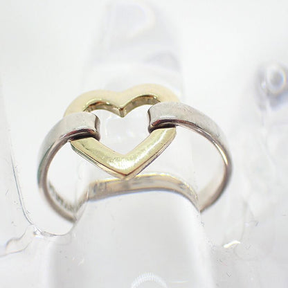 Tiffany & Co 925 750 Open Heart Ring No 9 J116-7