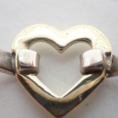 Tiffany & Co 925 750 Open Heart Ring No 9 J116-7