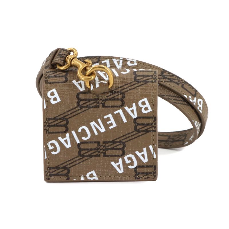 Balenciaga Bbmonogram Airpods Case PVC Brown
