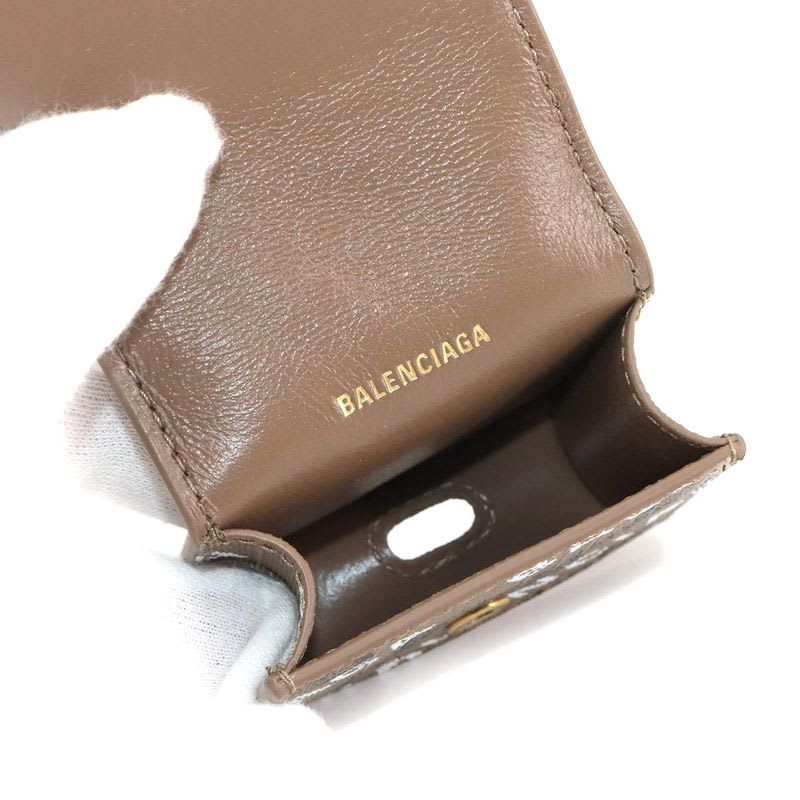 Balenciaga Bbmonogram Airpods Case PVC Brown