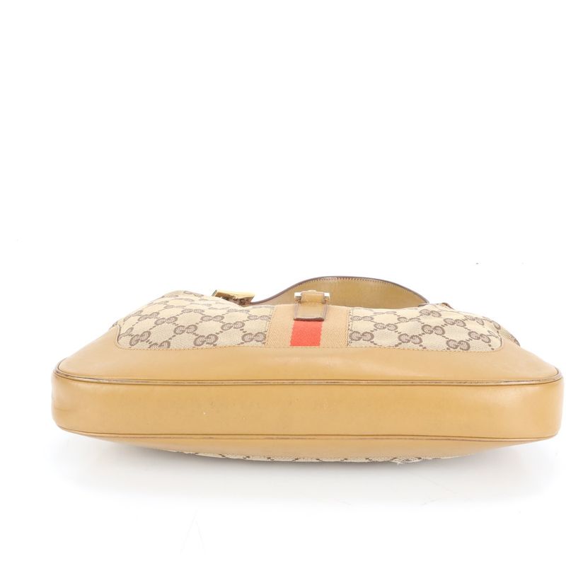 Gucci Control Card Included GG Canvas Jackie Leather Shoulder Bag 001-3306