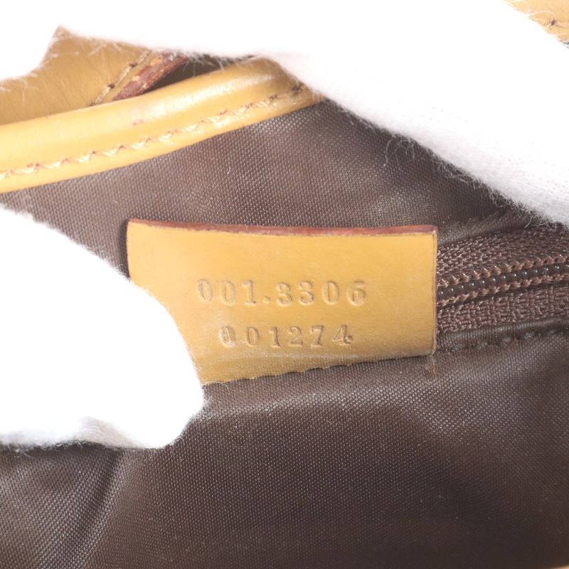 Gucci Control Card Included GG Canvas Jackie Leather Shoulder Bag 001-3306