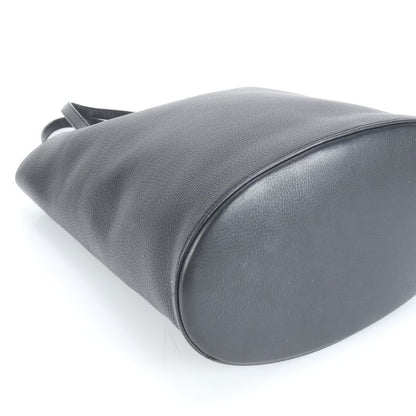 Tiffany & Co Leather Tote Bag With Pouch Shoulder Black A4 Women's Rue Db2-9