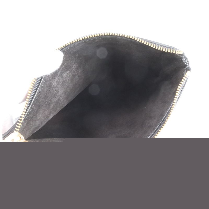 Tiffany & Co Leather Tote Bag With Pouch Shoulder Black A4 Women's Rue Db2-9