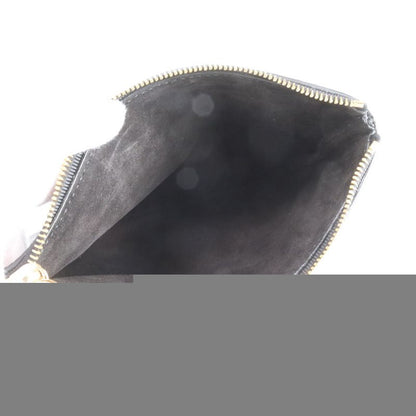 Tiffany & Co Leather Tote Bag With Pouch Shoulder Black A4 Women's Rue Db2-9