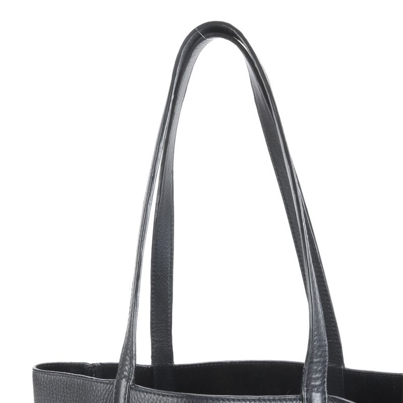 Tiffany & Co Leather Tote Bag With Pouch Shoulder Black A4 Women's Rue Db2-9