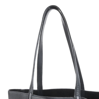 Tiffany & Co Leather Tote Bag With Pouch Shoulder Black A4 Women's Rue Db2-9