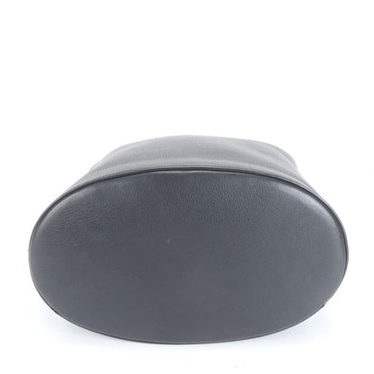 Tiffany & Co Leather Tote Bag With Pouch Shoulder Black A4 Women's Rue Db2-9