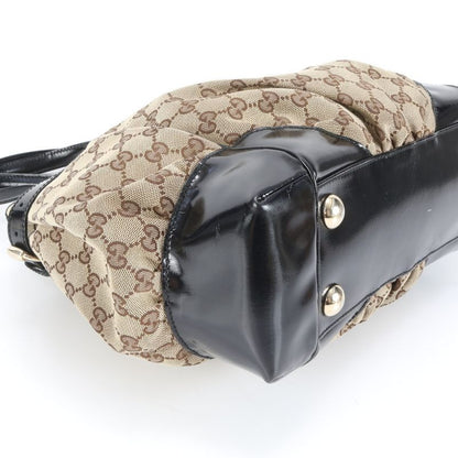 Gucci GG Canvas 203529 Leather Tote Bag Shoulder Hand Brown Women's Rrm Da26-4