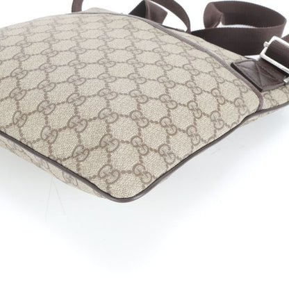 Gucci GG Supreme Leather Shoulder Bag Crossbody Messenger 141626 Brown Genuine