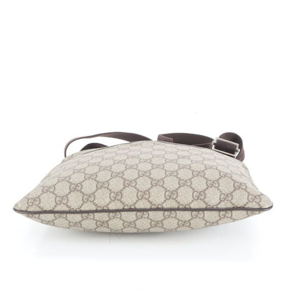 Gucci GG Supreme Leather Shoulder Bag Crossbody Messenger 141626 Brown Genuine