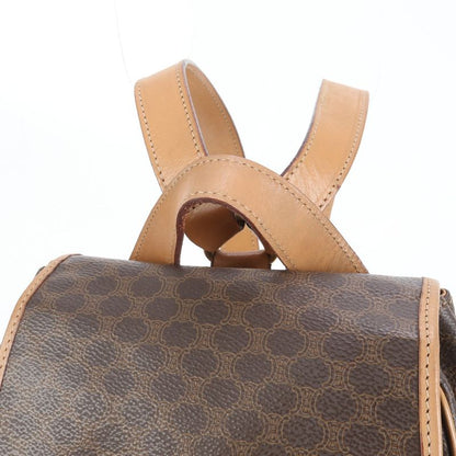 Celine Macadam Leather Rucksack Sac Rucksack Shoulder Bag Brown Women's Eem
