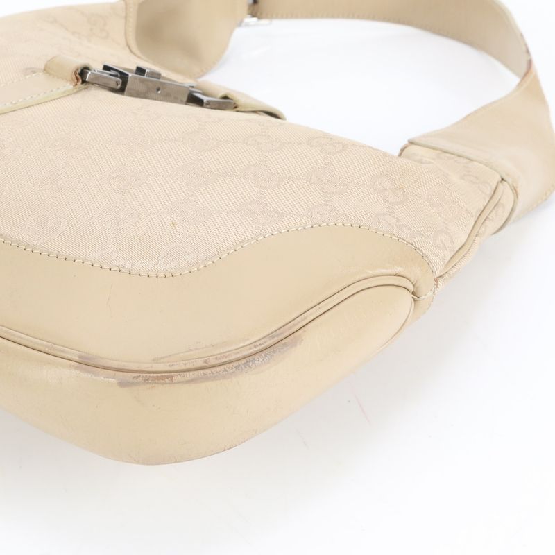 Gucci GG Canvas Jackie 001 3306 Leather Shoulder One Shoulder Bag Shoulder