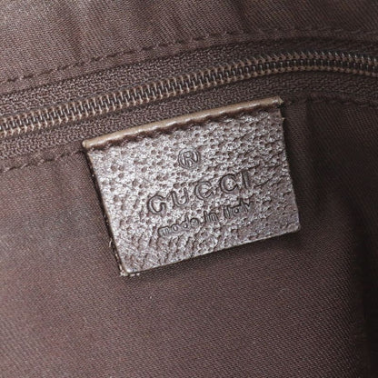 Gucci GG Canvas Abbey Leather Tote Bag Shoulder 130739 Brown Gold Hardware