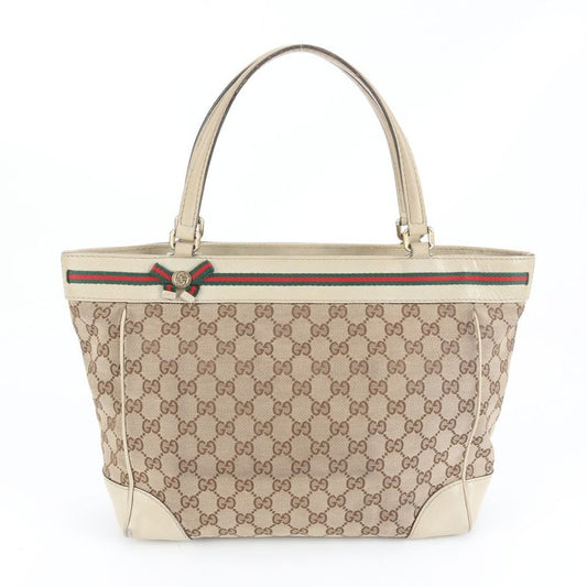 Gucci GG Canvas Mayfair Sherry Line 257061 Leather Shoulder Tote Bag Shoulder