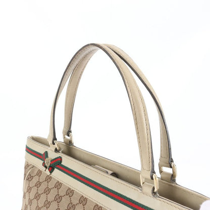 Gucci GG Canvas Mayfair Sherry Line 257061 Leather Shoulder Tote Bag Shoulder