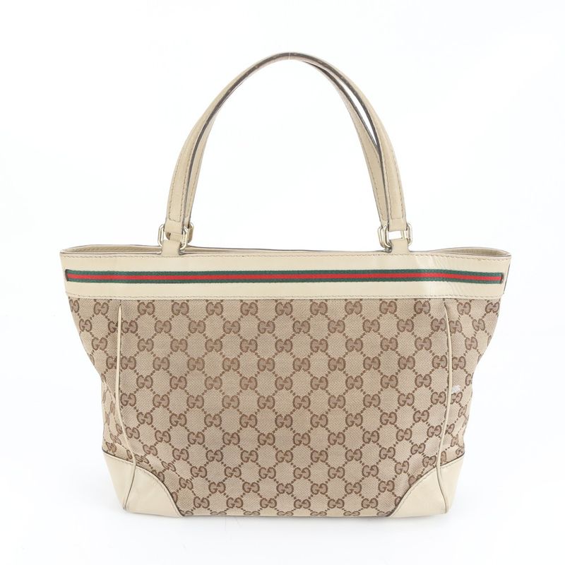 Gucci GG Canvas Mayfair Sherry Line 257061 Leather Shoulder Tote Bag Shoulder