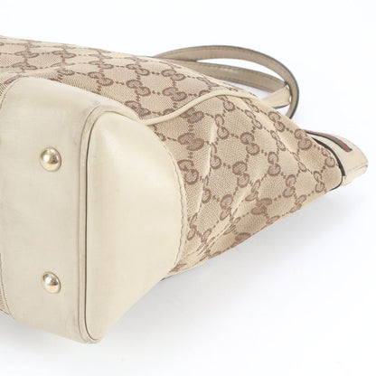 Gucci GG Canvas Mayfair Sherry Line 257061 Leather Shoulder Tote Bag Shoulder