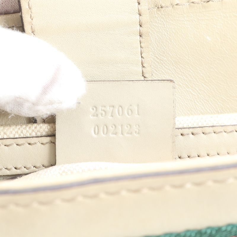 Gucci GG Canvas Mayfair Sherry Line 257061 Leather Shoulder Tote Bag Shoulder