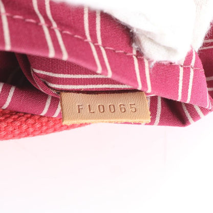 Louis Vuitton Antigua Cabas PM Rouge M40037 Leather Canvas Handbag Tote Women's