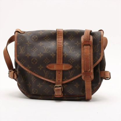 Louis Vuitton Monogram Saumur 30 M42256 Leather Shoulder Bag Crossbody Messenger