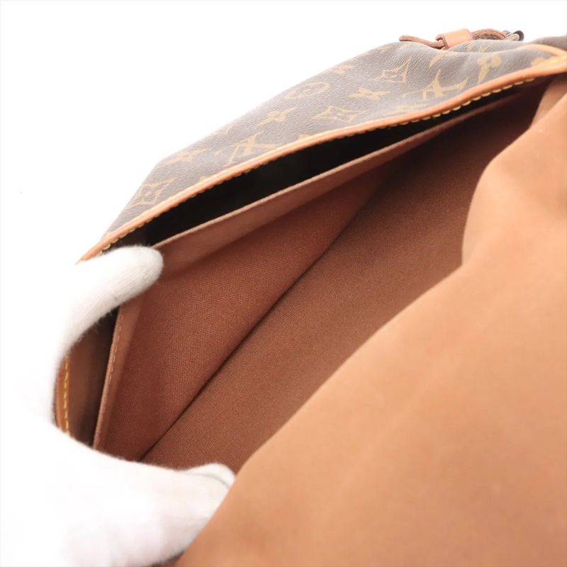 Louis Vuitton Monogram Saumur 30 M42256 Leather Shoulder Bag Crossbody Messenger