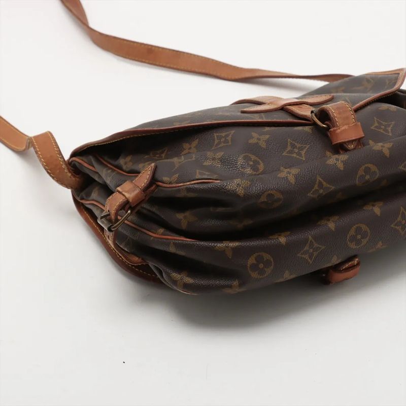 Louis Vuitton Monogram Saumur 30 M42256 Leather Shoulder Bag Crossbody Messenger
