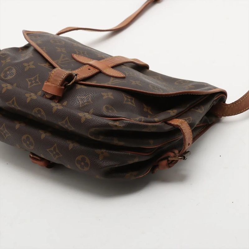 Louis Vuitton Monogram Saumur 30 M42256 Leather Shoulder Bag Crossbody Messenger