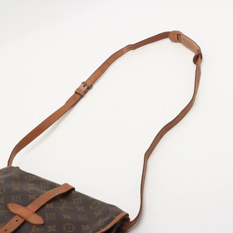 Louis Vuitton Monogram Saumur 30 M42256 Leather Shoulder Bag Crossbody Messenger