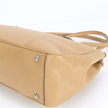 Unused Gucci Sherry Line Leather Tote Bag Shoulder 293599 Hand Beige Ladies Rre