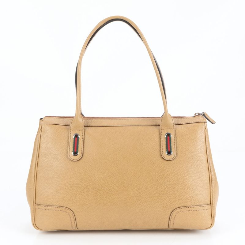 Unused Gucci Sherry Line Leather Tote Bag Shoulder 293599 Hand Beige Ladies Rre