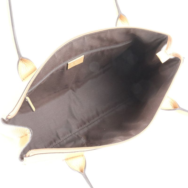 Unused Gucci Sherry Line Leather Tote Bag Shoulder 293599 Hand Beige Ladies Rre