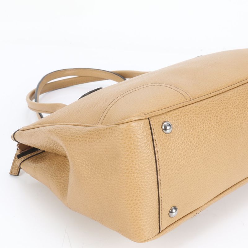 Unused Gucci Sherry Line Leather Tote Bag Shoulder 293599 Hand Beige Ladies Rre