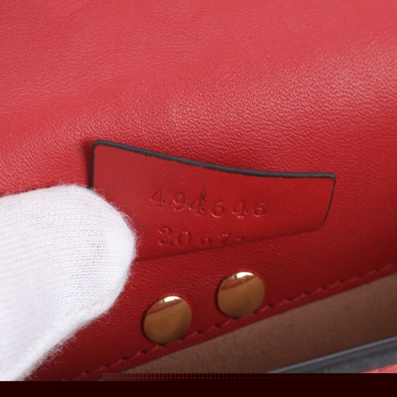 Gucci Sherry Line Sylvie Leather Chain Shoulder Bag Crossbody Women's Rre