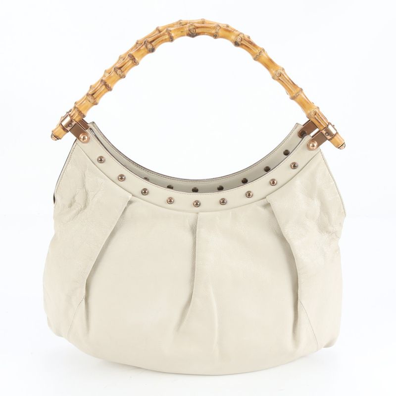 Gucci Bamboo Leather Shoulder Bag One Shoulder 124293 Women's Eue Db32-6