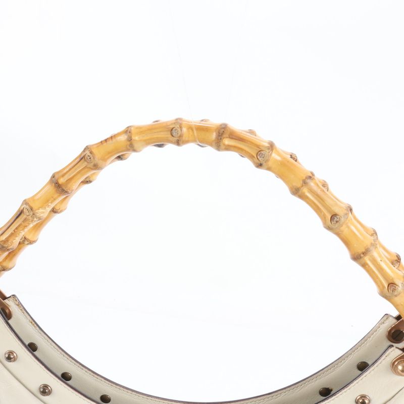 Gucci Bamboo Leather Shoulder Bag One Shoulder 124293 Women's Eue Db32-6