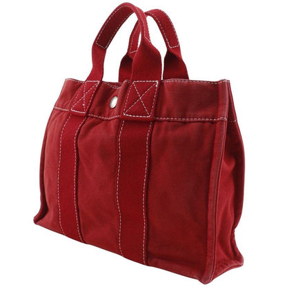 Hermes Deauville PM Canvas Red Women's Handbag