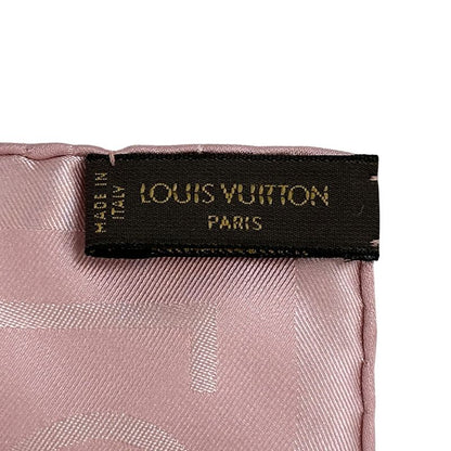 Louis Vuitton Scarf  Silk Pink Logo Simple