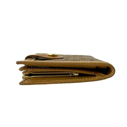 Gucci Vintage Micro GG Logo Pattern Leather Clasp Bifold